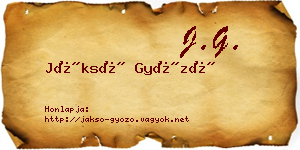 Jáksó Győző névjegykártya